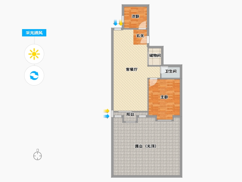 北京-北京市-上京新航线-111.37-户型库-采光通风