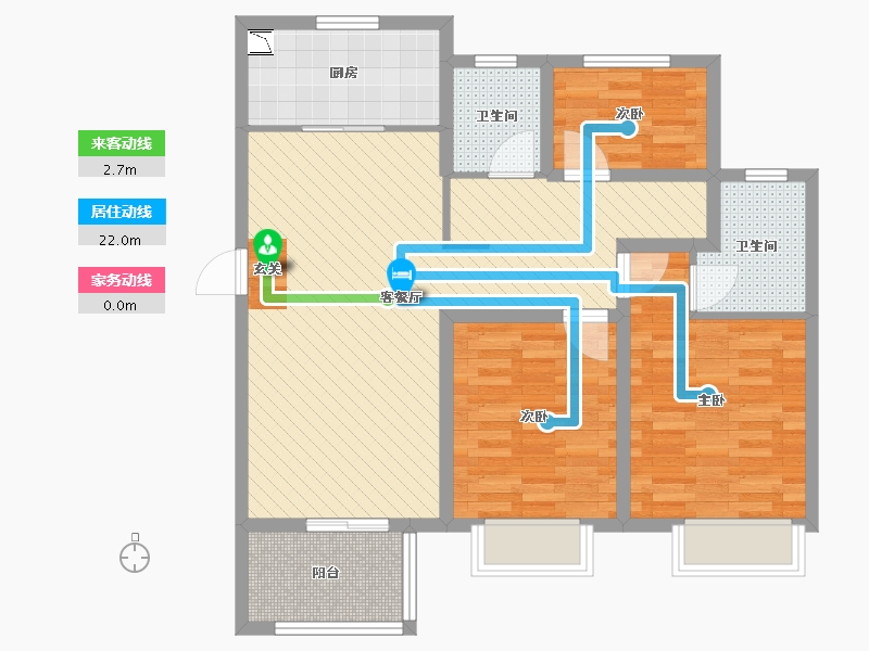 江苏省-苏州市-苏胥湾-85.00-户型库-动静线