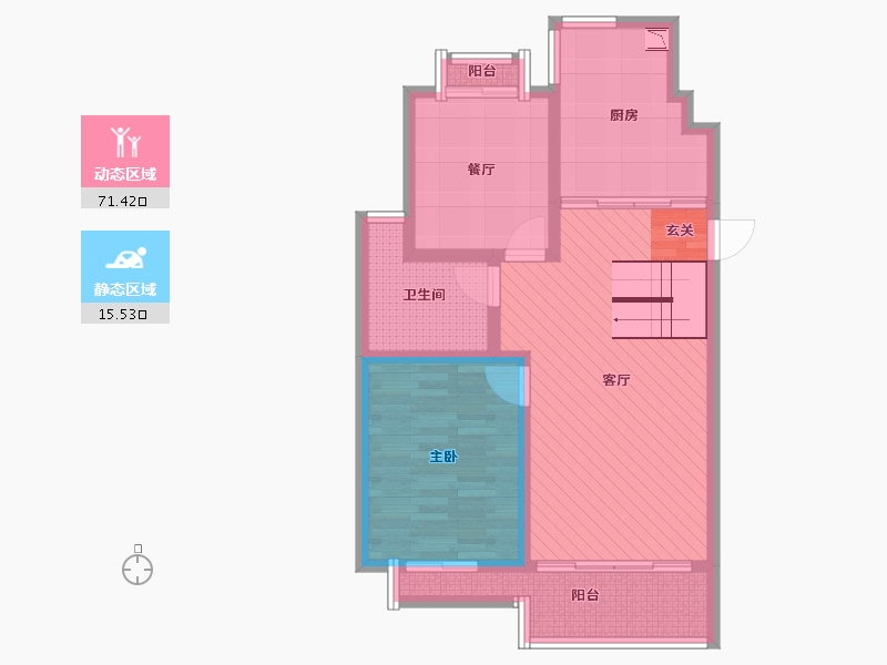 江苏省-扬州市-金菊花都-75.11-户型库-动静分区