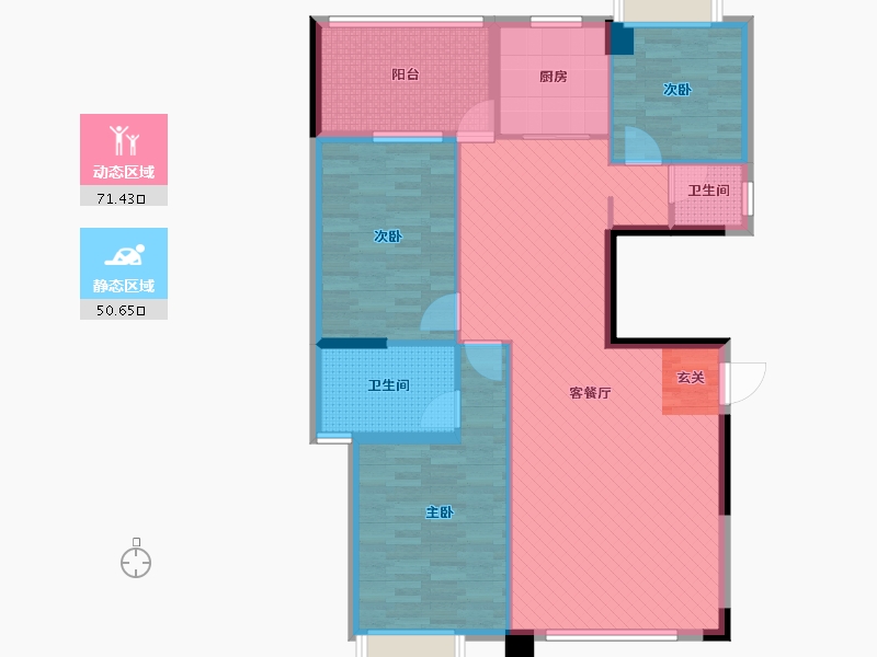 广东省-揭阳市-唯美潮庭-110.20-户型库-动静分区