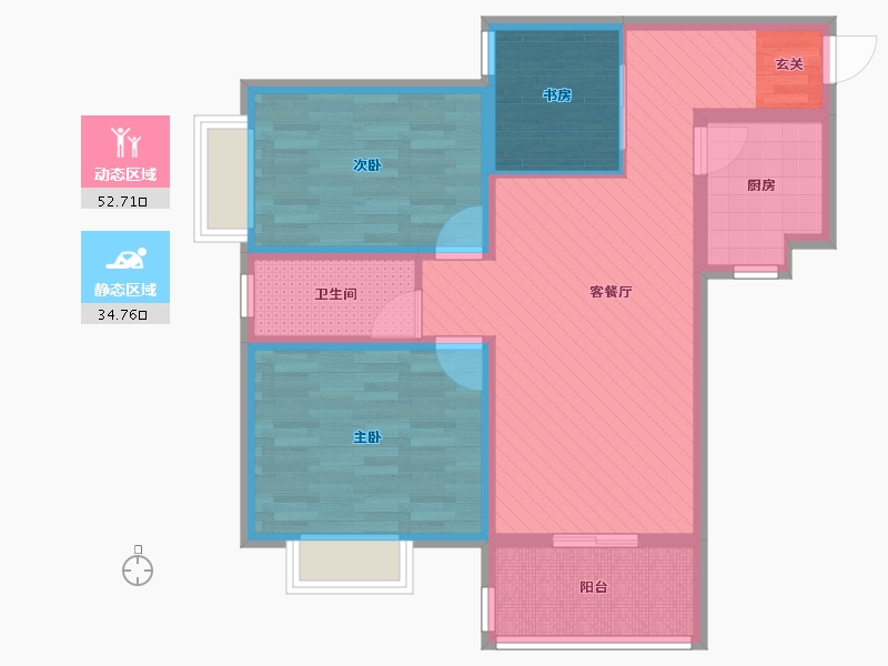 浙江省-杭州市-灞业・大境-76.10-户型库-动静分区