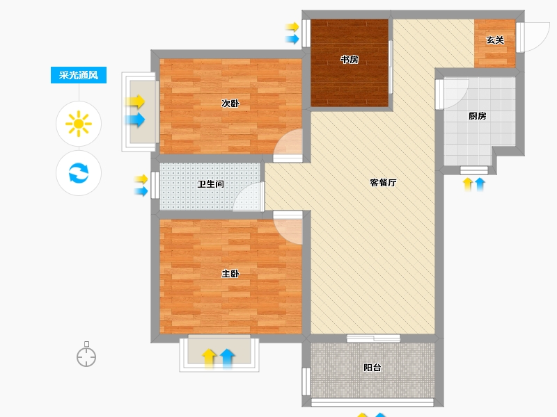 浙江省-杭州市-灞业・大境-76.10-户型库-采光通风