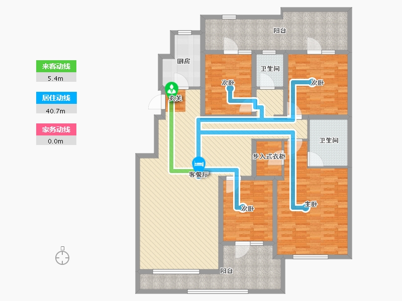 吉林省-长春市-绿地城-154.20-户型库-动静线