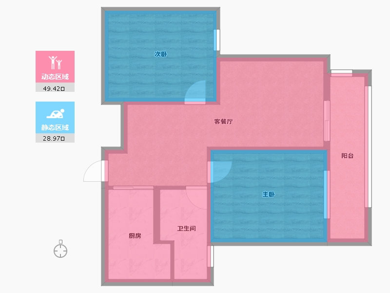 河南省-商丘市-栗园小区-69.15-户型库-动静分区