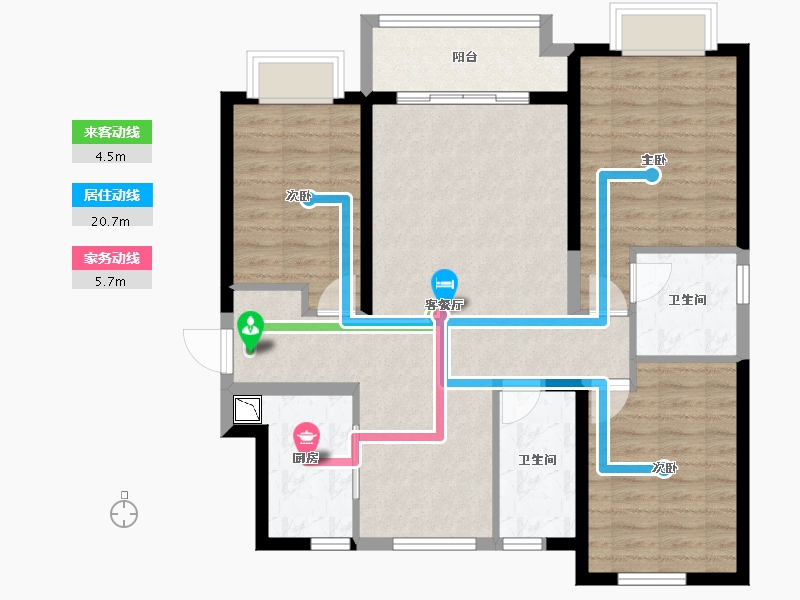 河北省-石家庄市-铂宫时代-95.00-户型库-动静线