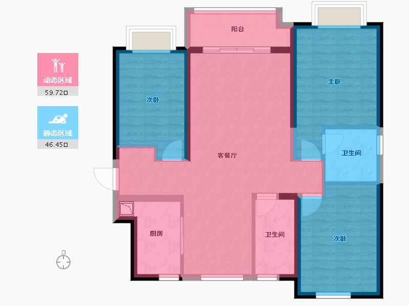 河北省-石家庄市-铂宫时代-95.00-户型库-动静分区