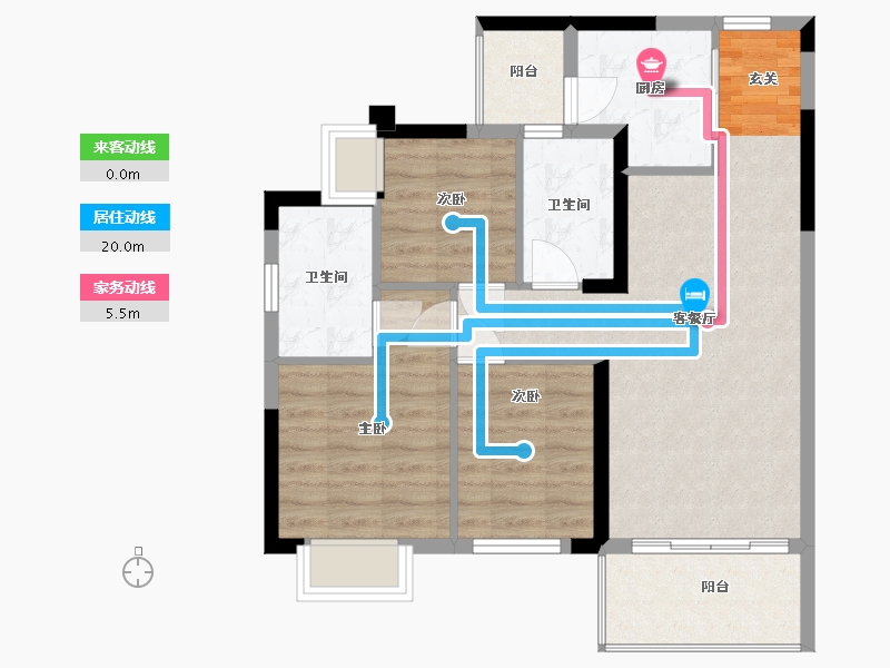 广东省-佛山市-敏捷三和府-75.20-户型库-动静线