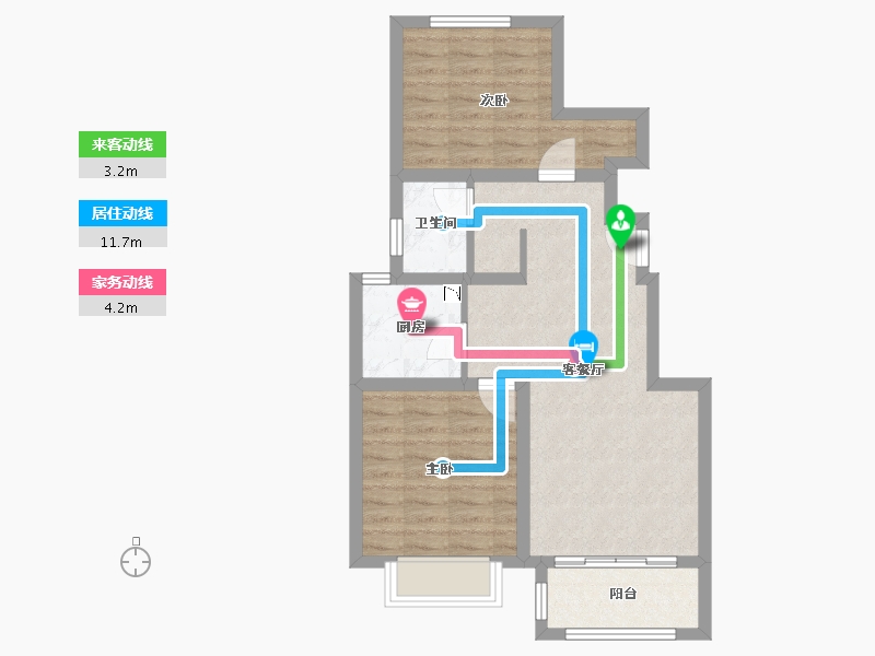 河北省-张家口市-中国铁建・西山国际城-64.59-户型库-动静线