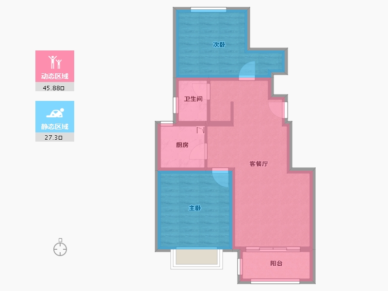 河北省-张家口市-中国铁建・西山国际城-64.59-户型库-动静分区