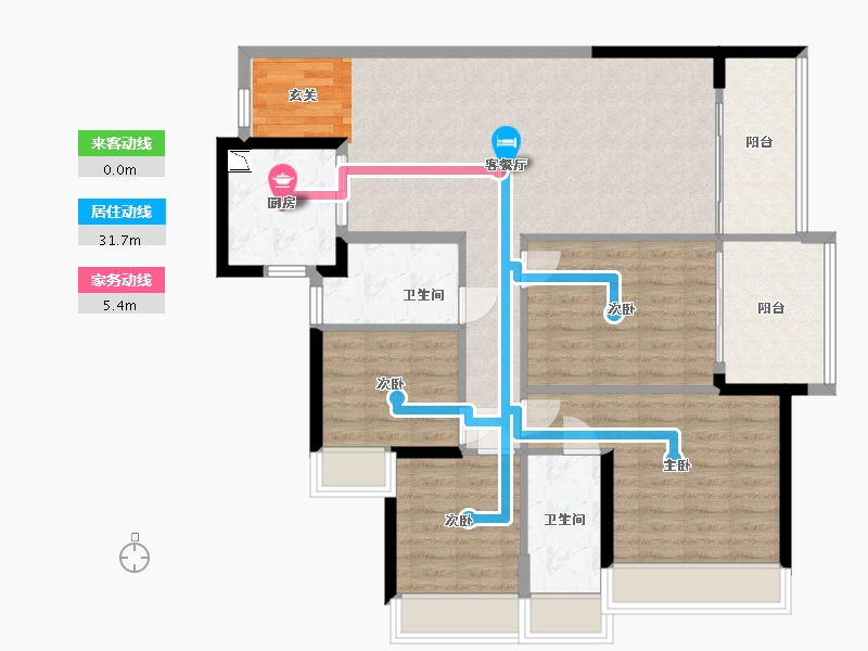 广东省-佛山市-保利和悦滨江-111.19-户型库-动静线