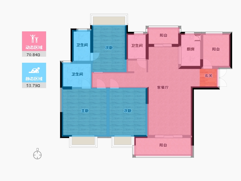 广东省-佛山市-唯美・臻岸华府-110.50-户型库-动静分区