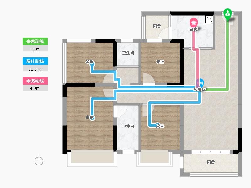 广西壮族自治区-贵港市-碧桂园交投・中央上城-88.19-户型库-动静线