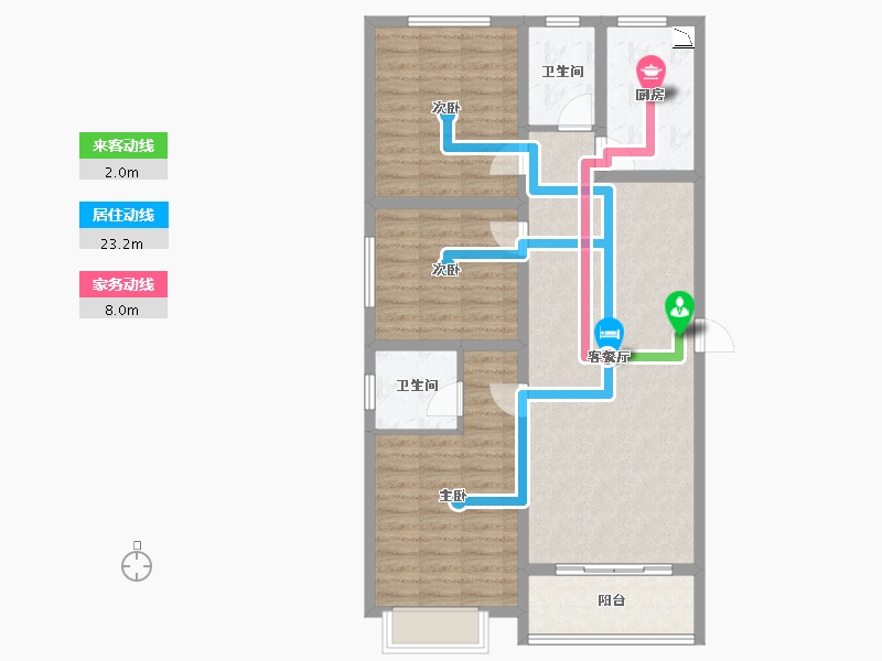 河北省-邢台市-金牛阳光苑-96.76-户型库-动静线