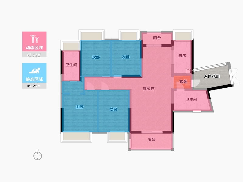 广东省-佛山市-首创禧瑞园著-101.60-户型库-动静分区