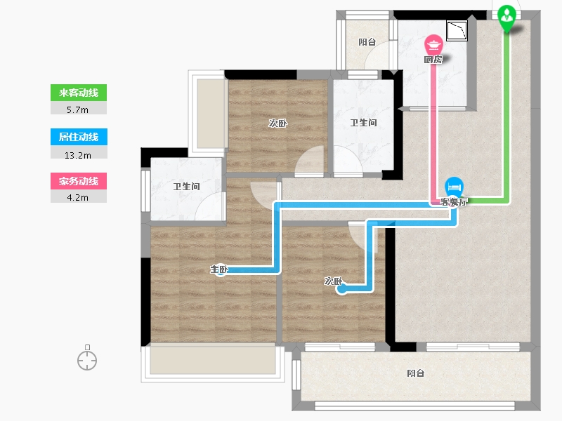 广西壮族自治区-贵港市-奥园顾荣幸福里-80.71-户型库-动静线