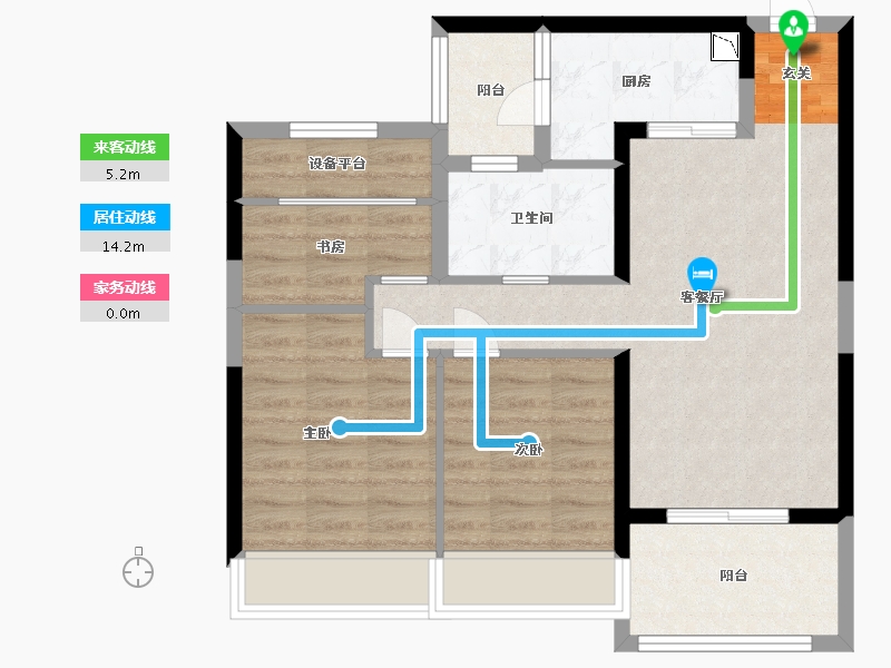 上海-上海市-悦湖名城-72.00-户型库-动静线