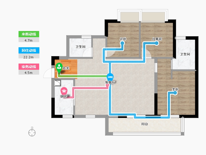 广东省-东莞市-招商雍和府-78.58-户型库-动静线