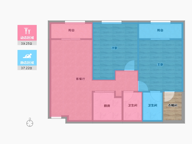 Florida-Miami-Dade-International Club Apartments-72.78-户型库-动静分区