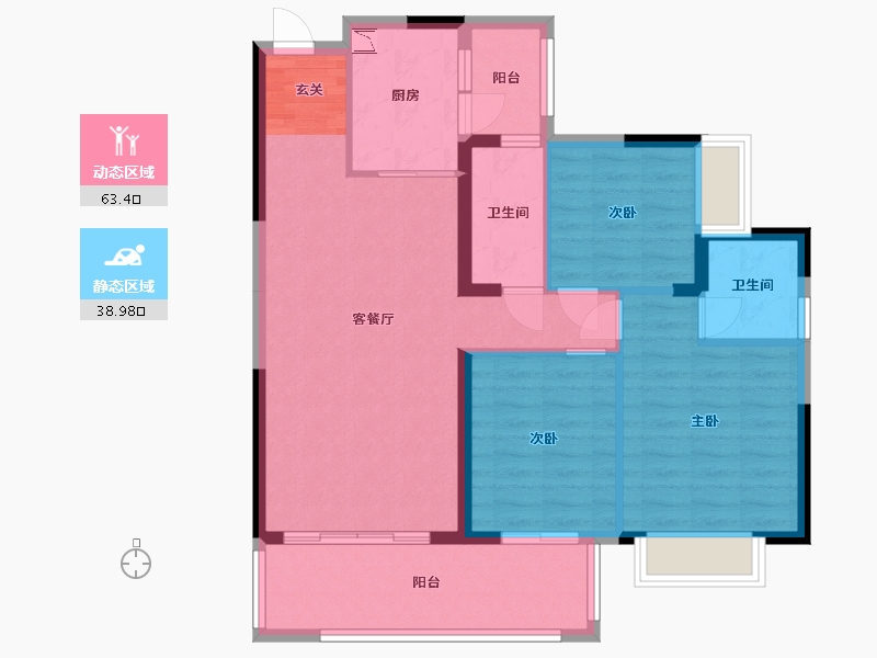 广东省-惠州市-华洪・明珠花园-92.02-户型库-动静分区