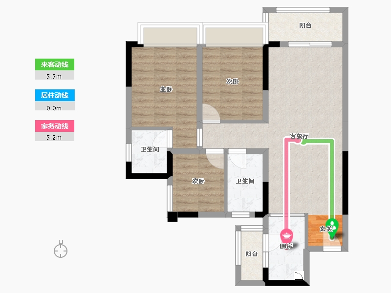 四川省-成都市-蓝光长岛城项目-74.14-户型库-动静线