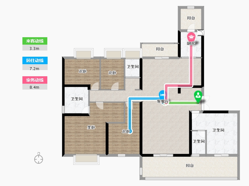 广西壮族自治区-百色市-碧桂园城央府-184.73-户型库-动静线