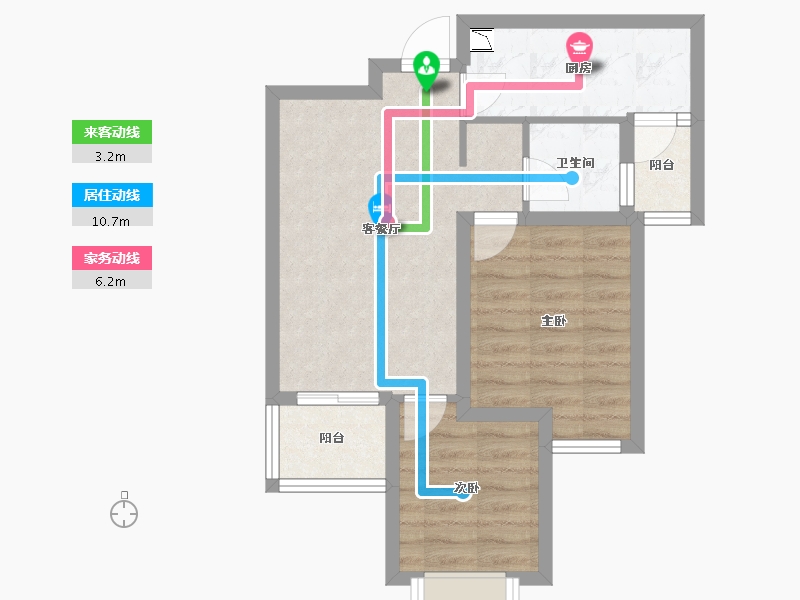 河南省-郑州市-圃田嘉园-53.05-户型库-动静线