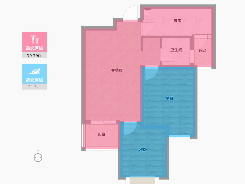 河南省-郑州市-圃田嘉园-53.05-户型库-动静分区