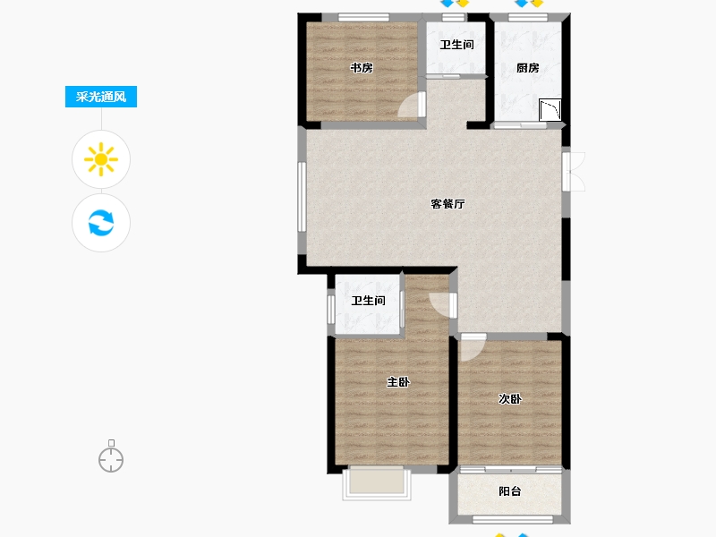 江苏省-盐城市-东海国际-103.00-户型库-采光通风