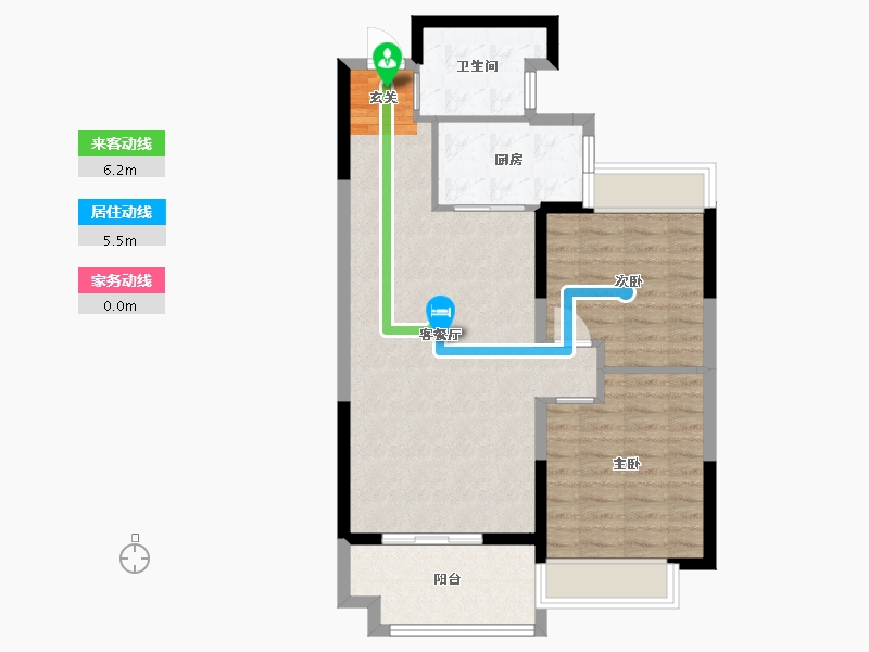 江苏省-扬州市-星地雅苑-75.19-户型库-动静线