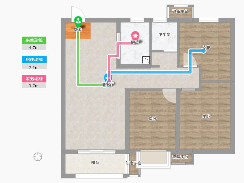 河北省-石家庄市-万科未来城-73.20-户型库-动静线