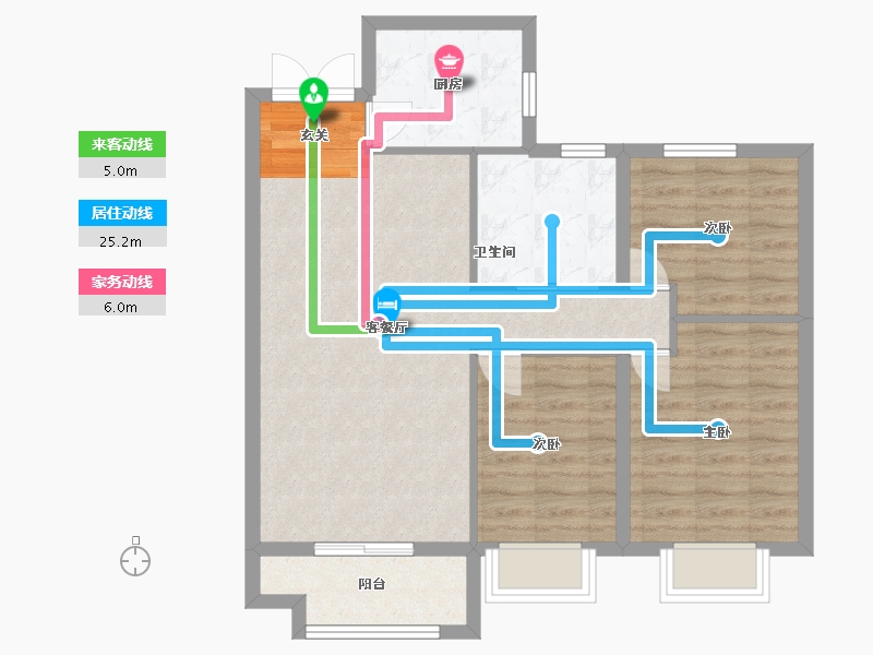 河北省-石家庄市-滨江荣盛华府-78.00-户型库-动静线