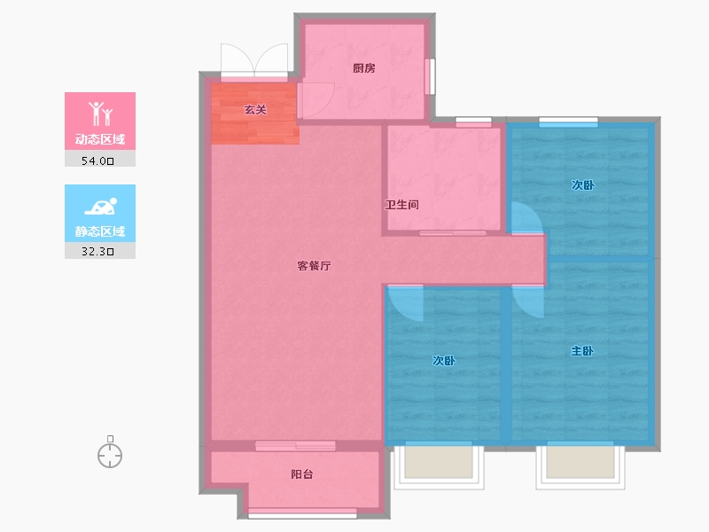 河北省-石家庄市-滨江荣盛华府-78.00-户型库-动静分区