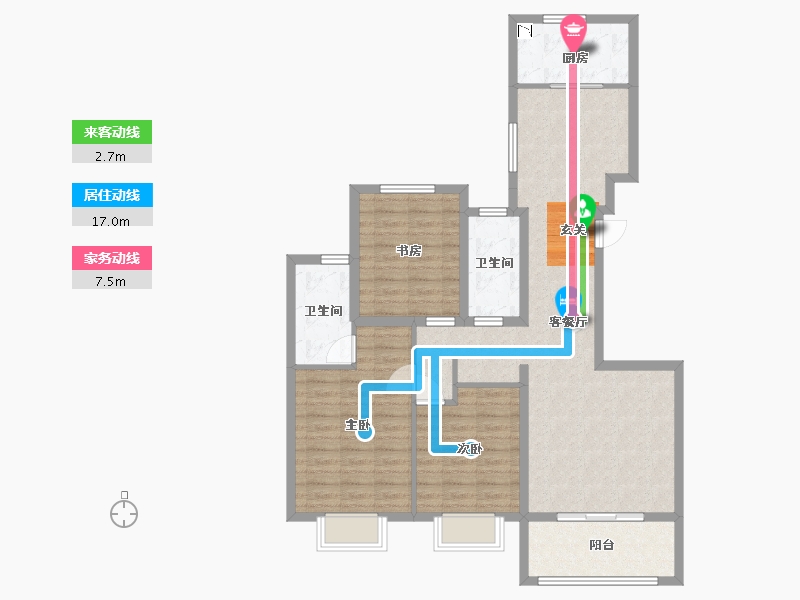 福建省-漳州市-国贸天成-98.41-户型库-动静线