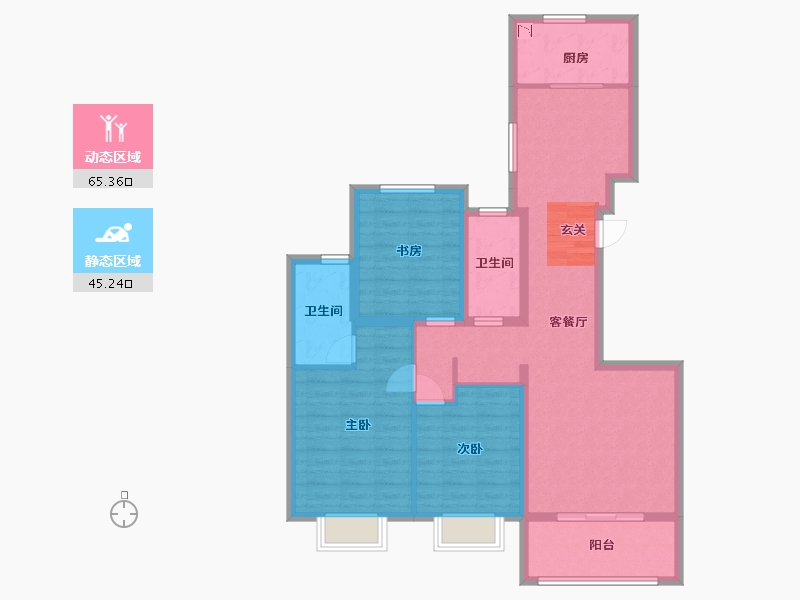 福建省-漳州市-国贸天成-98.41-户型库-动静分区