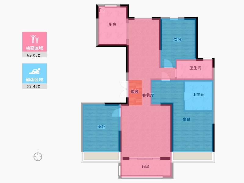 河北省-石家庄市-中房・卓越府-111.20-户型库-动静分区