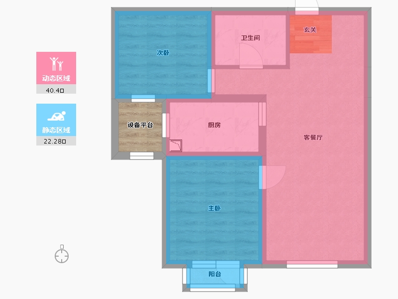 河北省-石家庄市-奥园城央云庭-57.57-户型库-动静分区