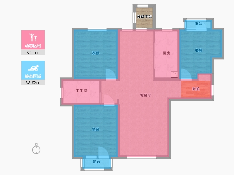 河北省-石家庄市-奥园城央云庭-81.78-户型库-动静分区