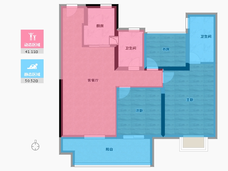 江苏省-常州市-港龙龙悦府-81.23-户型库-动静分区