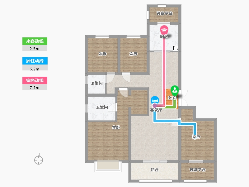 河北省-石家庄市-中冶德贤华府-119.45-户型库-动静线