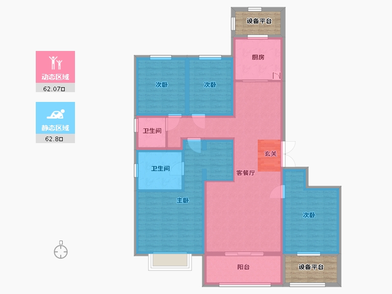 河北省-石家庄市-中冶德贤华府-119.45-户型库-动静分区