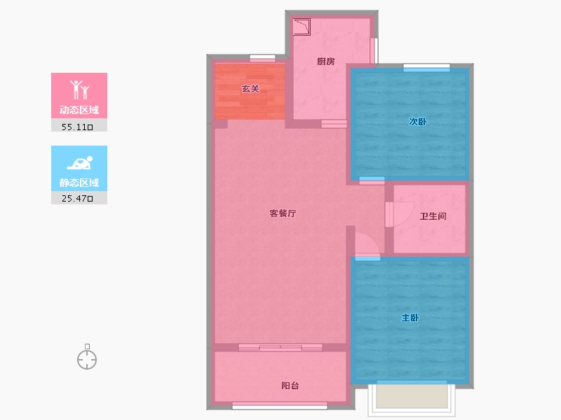 河北省-石家庄市-国赫天玺-71.20-户型库-动静分区