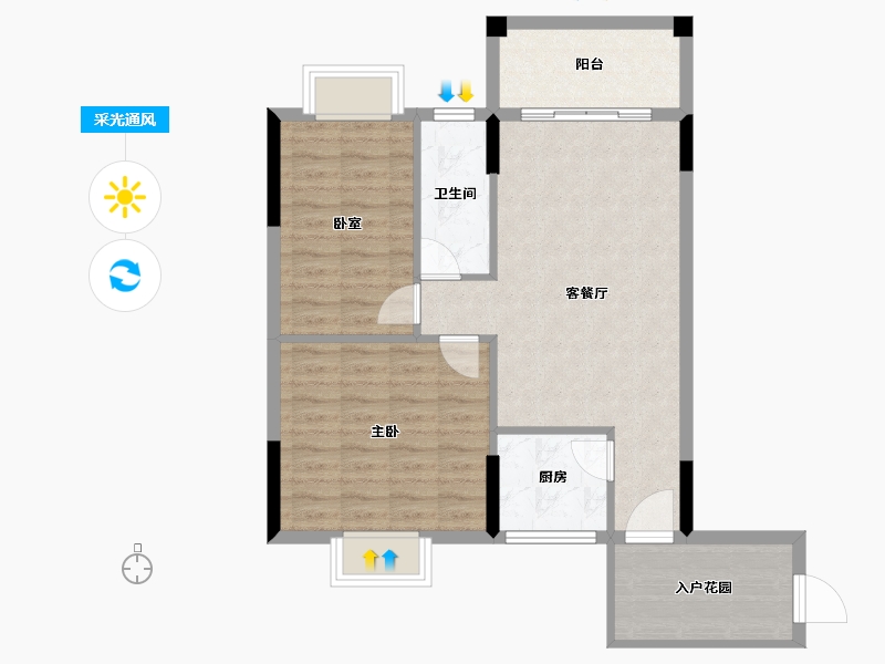 广西壮族自治区-北海市-听海一品-74.27-户型库-采光通风