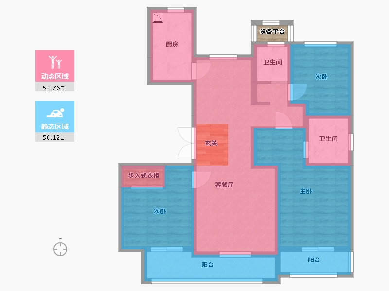 河北省-承德市-君御府-90.12-户型库-动静分区