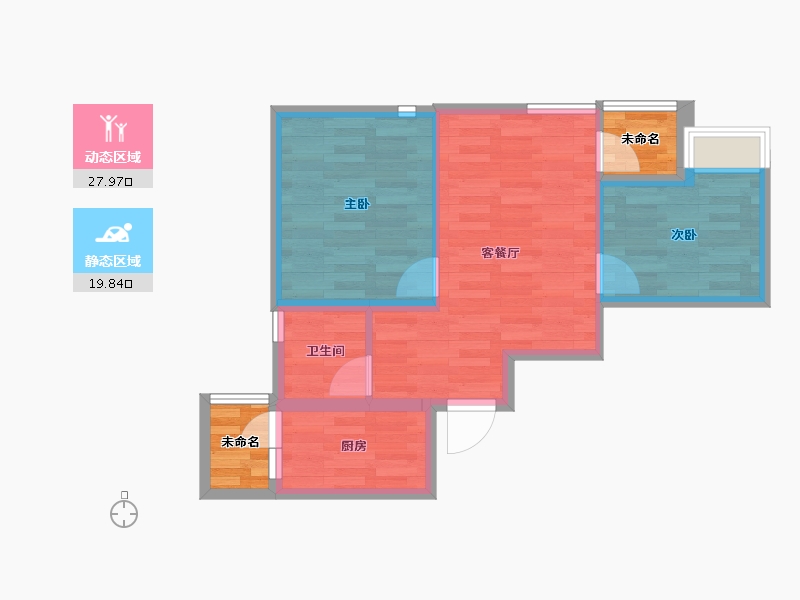 广东省-深圳市-福保桂花苑-46.80-户型库-动静分区