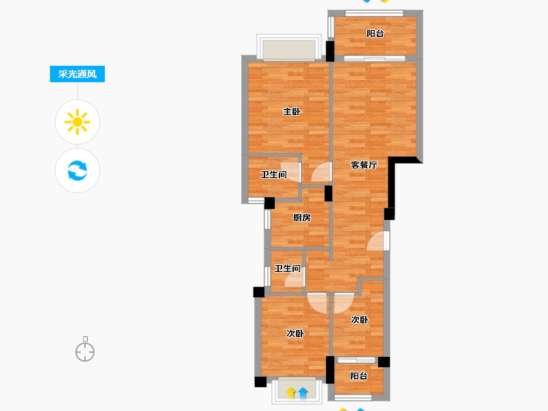 福建省-三明市-建发玺院-71.06-户型库-采光通风