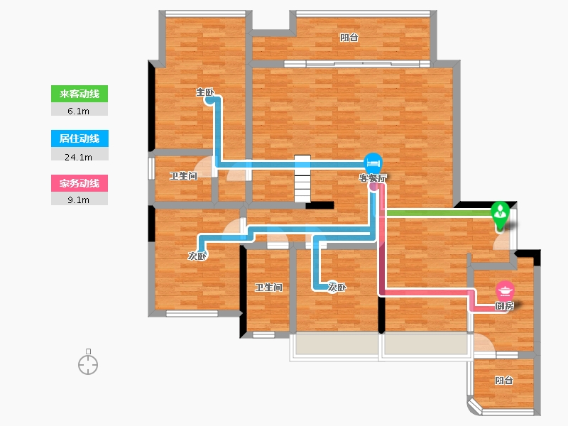 四川省-成都市-卧龙谷玖号-125.55-户型库-动静线