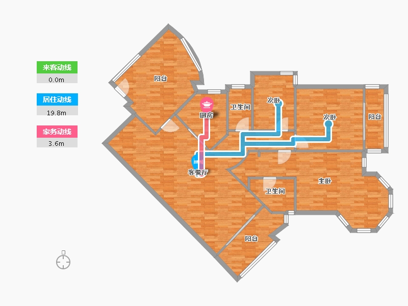 广东省-广州市-翡翠绿洲森林半岛1期6栋01户型-131.49-户型库-动静线