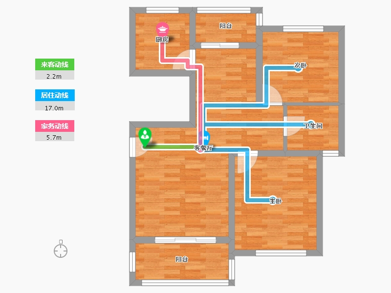 江苏省-苏州市-海上印象-65.03-户型库-动静线