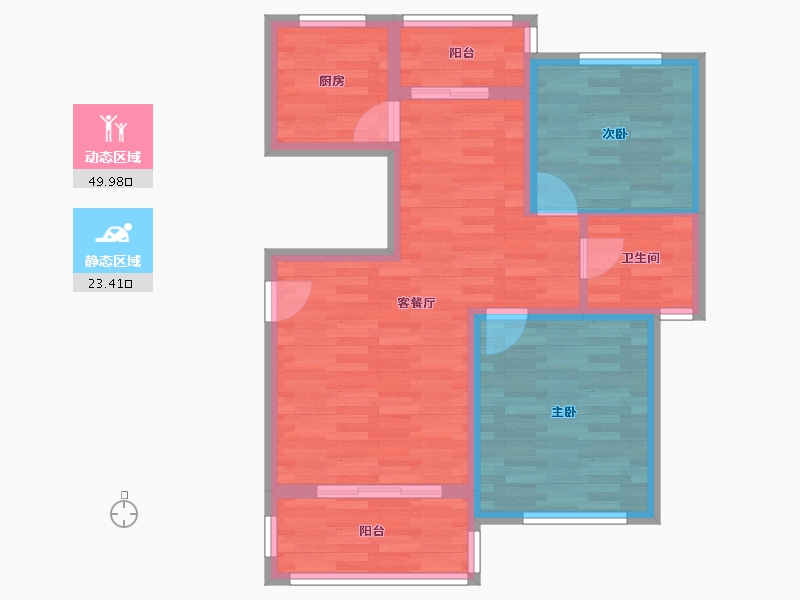 江苏省-苏州市-海上印象-65.03-户型库-动静分区