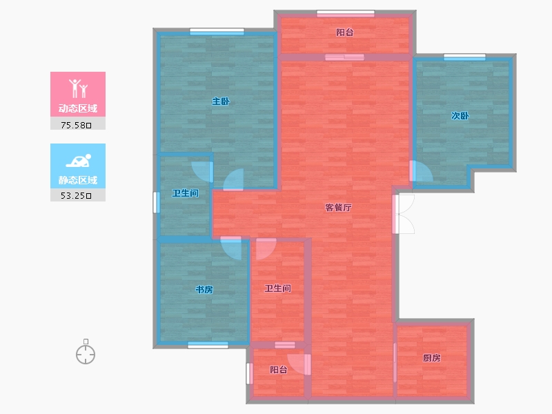 河南省-驻马店市-越厦翡翠城-116.00-户型库-动静分区